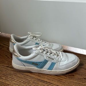 Gola Classic Hawk Women's Sneaker, Ocean Blue/Gold, Size 7